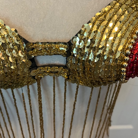 Hand beaded Belly Dancing bra - Picture 13 of 15